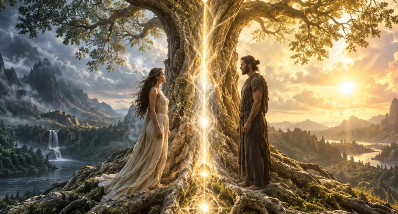 Radici nella Terra, Fiamme nel Cielo: La Mappa Cosmica dell'Amore Sacro tra Fiamme Gemelle e Albero della Vita