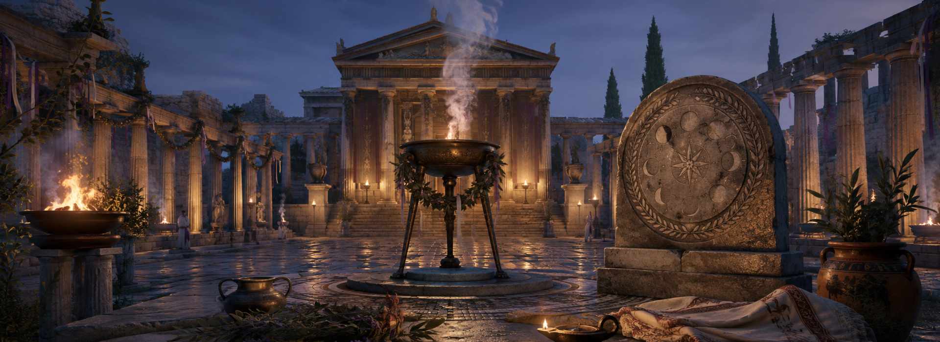Templi, sacerdoti, oracoli, feste e calendari